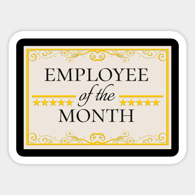 Employee of the Month - Mitarbeiter des Monats Sticker by SinBle